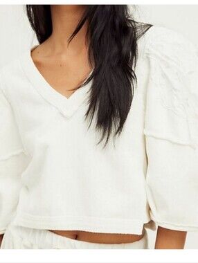 Free People Alyssa Rose Cropped Pullover